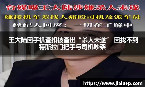 熊猫体育： 王大陆因手机查扣被查出“杀人未遂” 因找不到特斯拉门把手与司机吵架